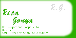 rita gonya business card